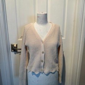 Scalloped Chenille Cardigan